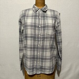 NWT Liverpool gray plaid flannel